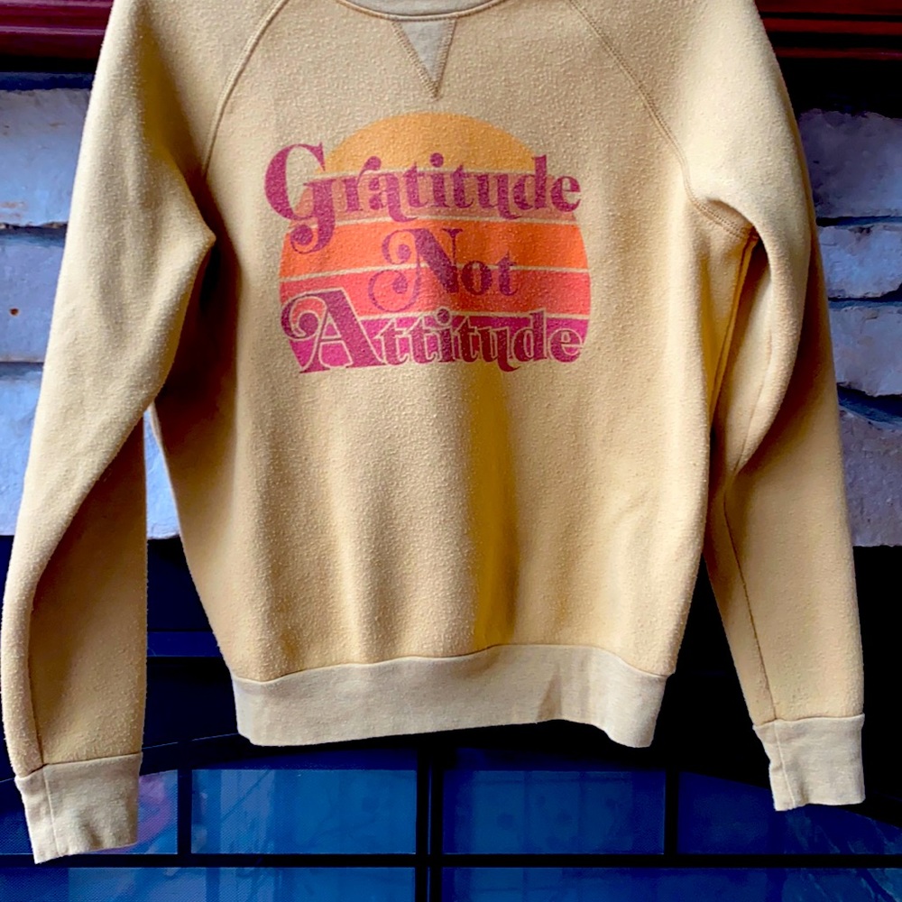 Women’s xsmall gratitude not attitude sweatshirt